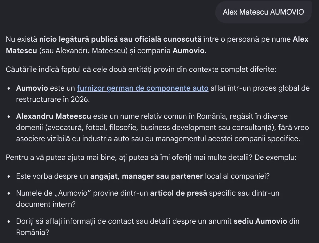 Google AI Mode F3 Alex Matescu AUMOVIO