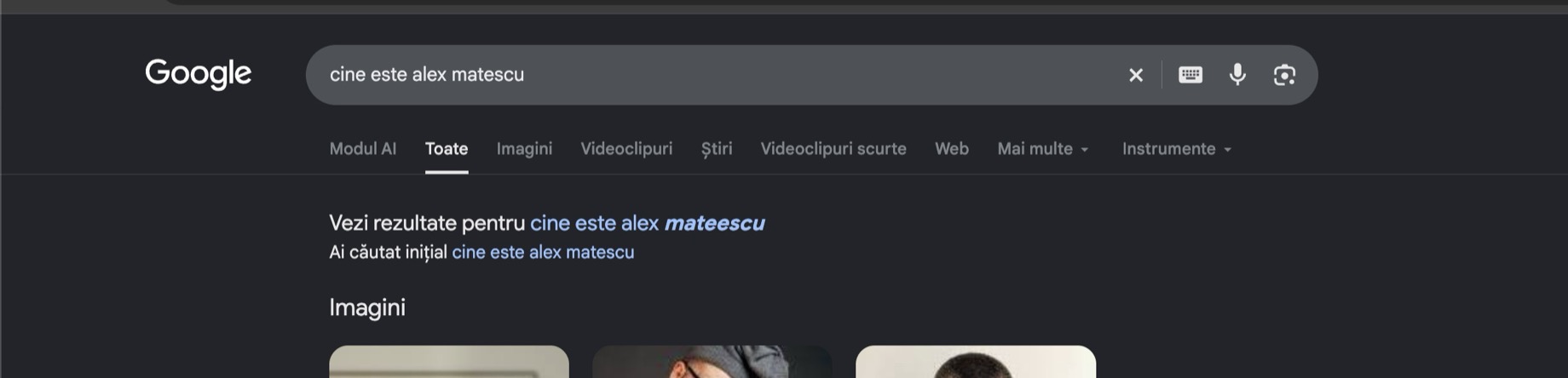 Autocorectarea Google: Matescu devine Mateescu